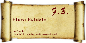 Flora Baldvin névjegykártya